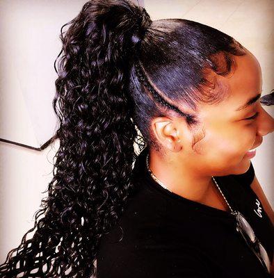 Sleek ponytail