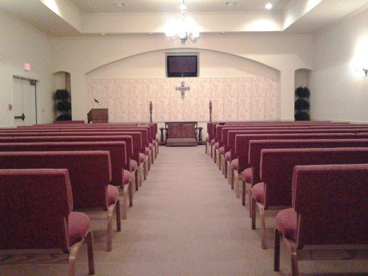 Main Chapel holds up to 150 people.