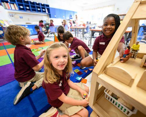 Play is important in the Walker Primary School, esepcially as students prepare to start their day.