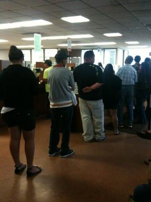 Licensing Dept. line is out the door