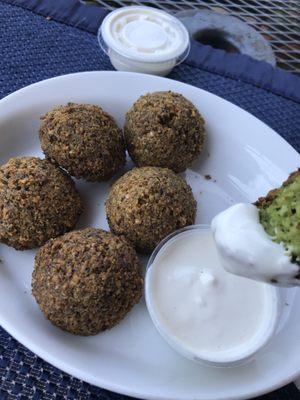 Falafel with Garlic Sauce