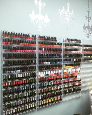 We have 100s of options and keep the latest color options available in both nail polish and gels.