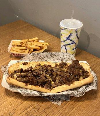 "Old School"  Philly Cheesesteak combo