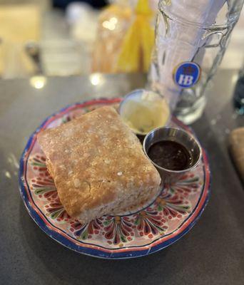 Biscuit and apple butter