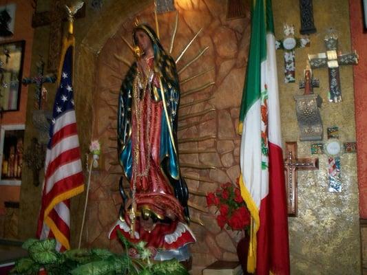 Little shrine inside El Gusto...