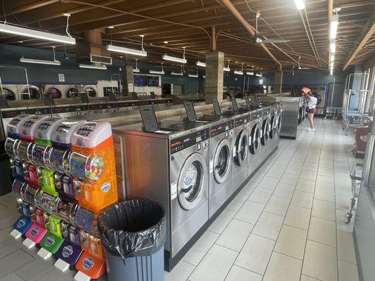 Safe laundromat with extra large machines and attendant always on duty