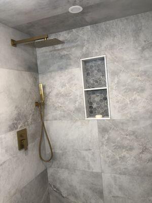 Shower wall tile