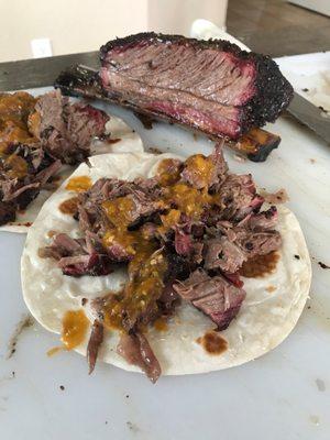 Beef Rib Tacos with Homemade Salsa