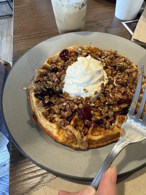 Berry almond Waffle