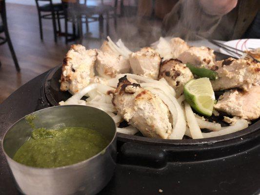 Malai chicken tandoori with impressive green chutney