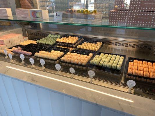 Macaron selection. Some eclectic flavors for sure.