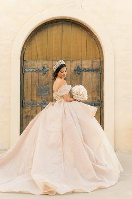 Quinceañera hairstyling for her photo shoot. October 2023 La Quinta, CA.