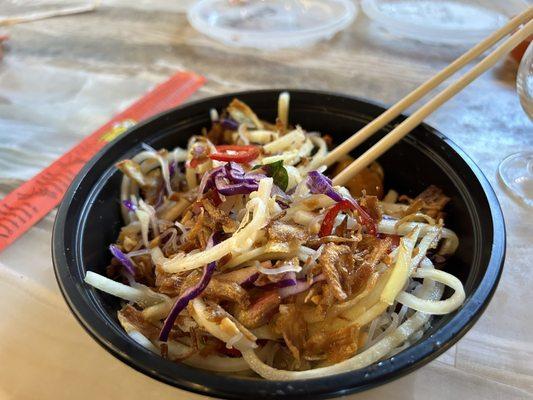 Papaya salad with lots of authentic ingredients