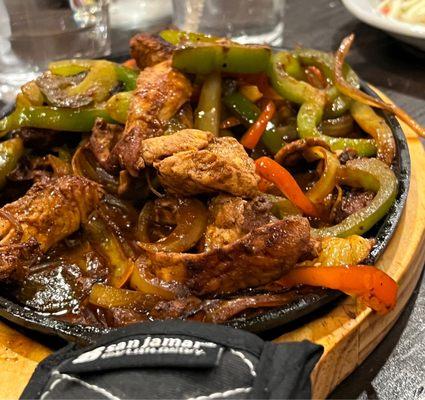 Chicken fajitas- perfectly cooked!