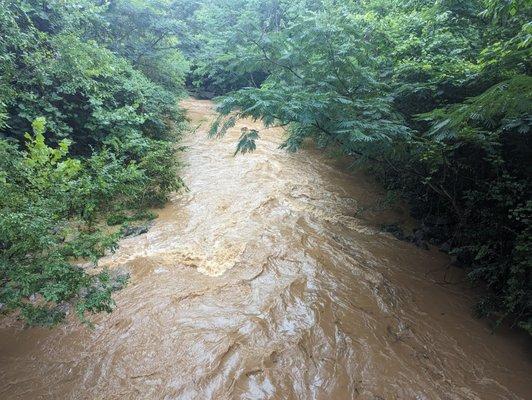 Image of the river that flows around the park.