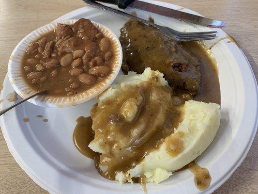 Country style steak (special on Monday's) was very good, along with the pintos.