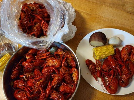 Crawfish and all.