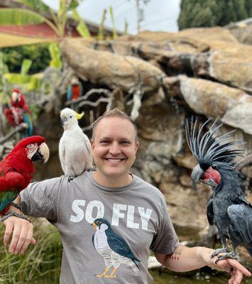 Myself with a bird photo opp!