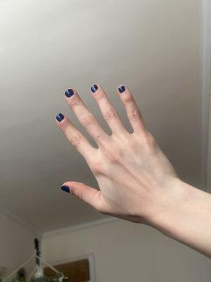 Blue regular Manicure from Ocean Nail Spa Manicure