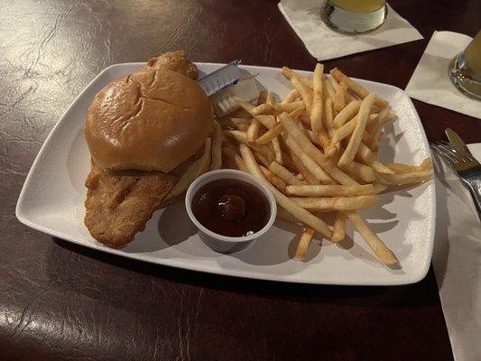 The Large Fish Sandwich w/ fries