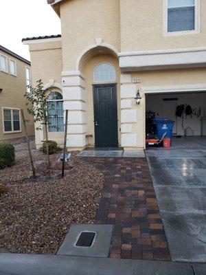 Brick driveway extension