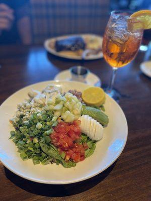 Crab meat on Cobb salad