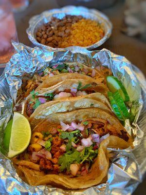 Street Taco Dinner (al pastor, grilled chicken, and shrimp)