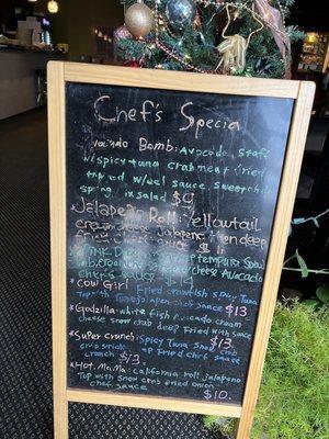 Hard to read "special" menu