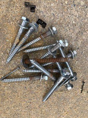 Zinc lag screws used as beam and joist support vice galvanized lag screws!