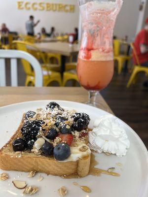 Very Berry French toast and orange popsicle drink