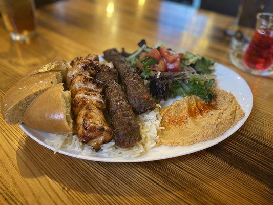 Adana + chicken platter