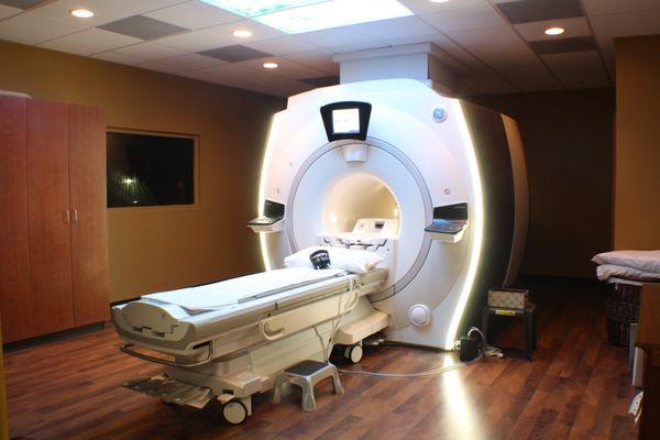 On our 3T wide bore MRI the scan times are much shorter and with most exams music is provided.