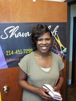 Relaxer, cut, style, and hair added at top!