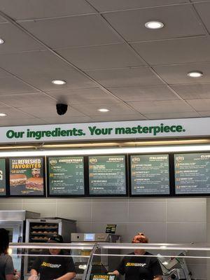 Subway menu