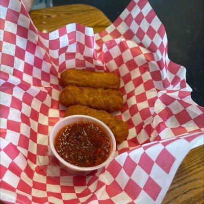 Mozzarella Sticks Homemade marinara sauce