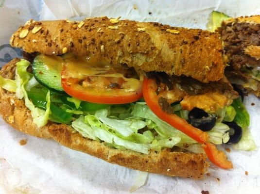 Philly Cheesesteak w/ 9 Grain Oat Bread