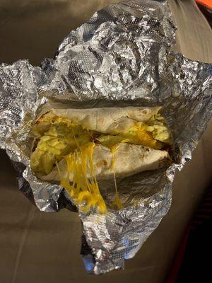 Bacon egg and cheese taco!!