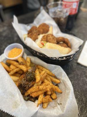 Cajun Specialty Fries & Fried Shrimp Po' Boy