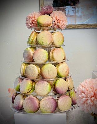 Spring Floral themed Wedding Shower macaron tree