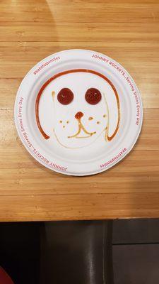 Ketchup puppy art.