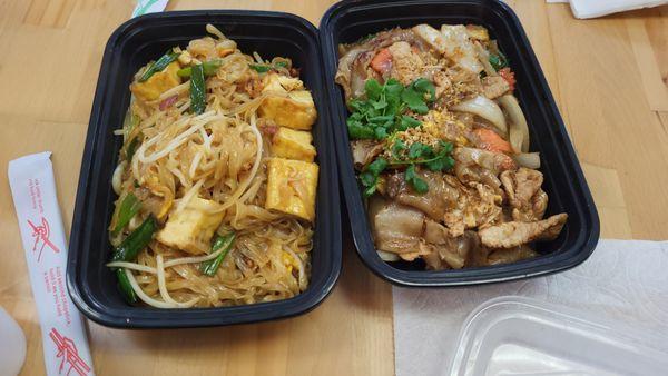 Pad Thai and Pad See Ew