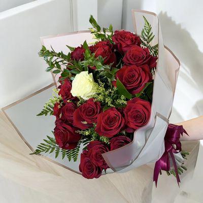 Two Dozen Roses Hand Bouquet