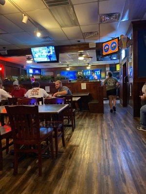 Dining area and bar.