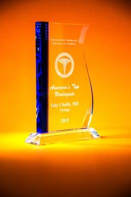 Americas Top Urologists 2015 award Yuly Chalik MD