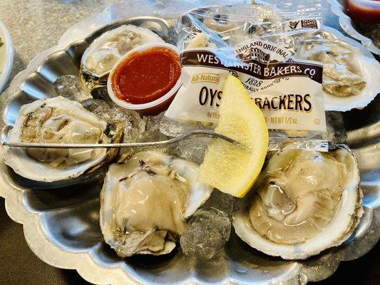 Raw oysters ......perfect for a day like today.