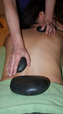 A Blissful Hot Stone Massage