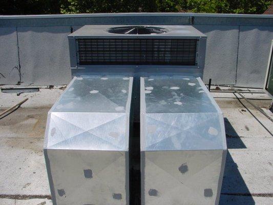 small rooftop unit installation