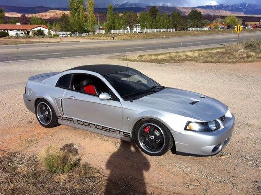 Full custom hertz audio system in a 2003 10th anniversary cobra Mustang.