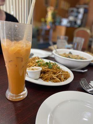 Thai iced tea and Pad Thai