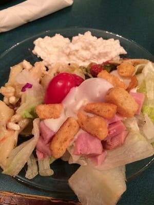 Some pasta and salad from the buffet